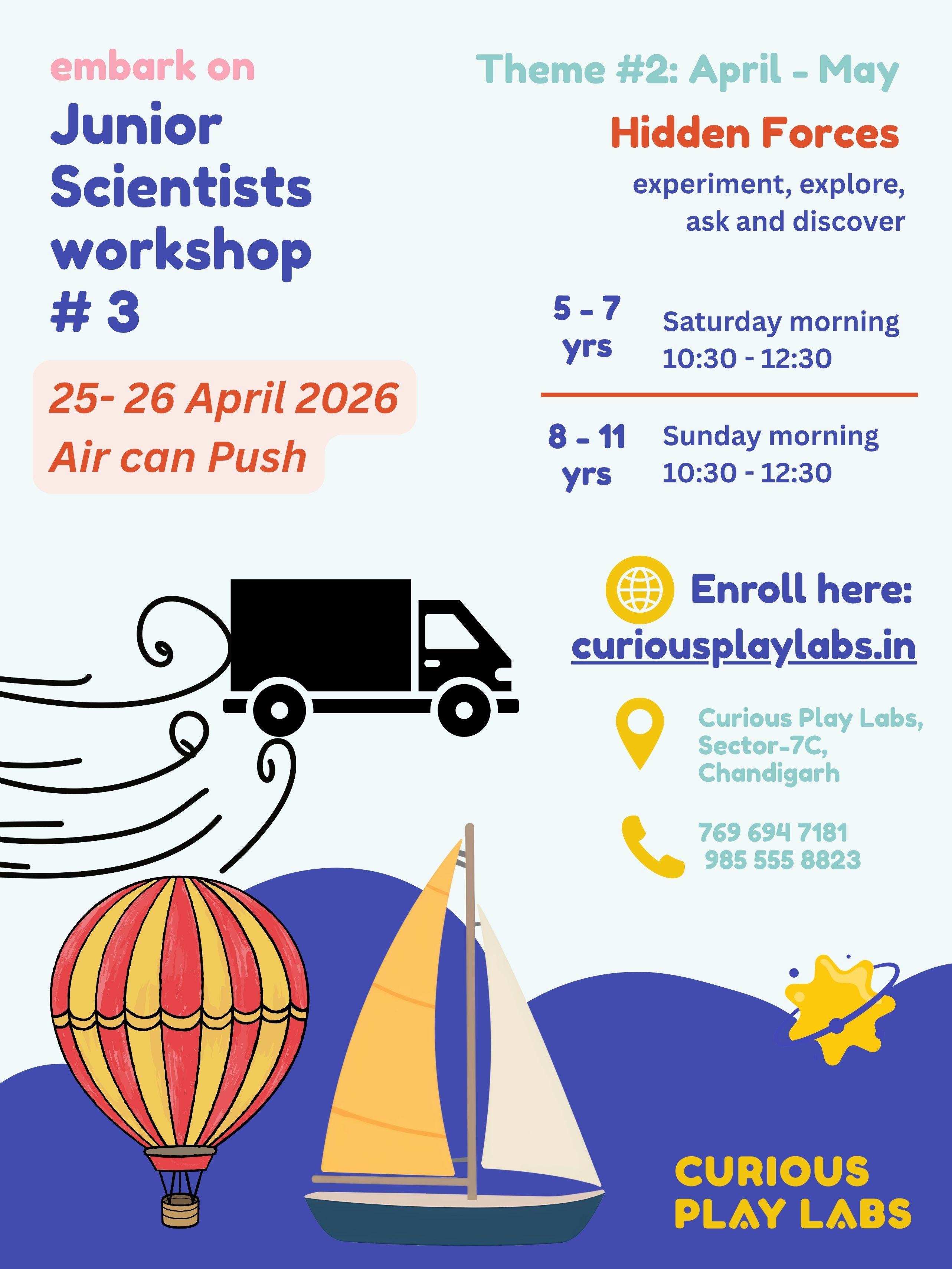 Jr. Scientists Workshop: Air Can Push